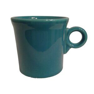 Fiesta Ware HLC USA Coffee Mug O-ring handle Turquoise Peacock Blue Ceramic cup